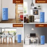 OOTDAY 4 Cu. Ft. Retro Mini Refrigerator - Blue