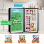 Sweetcrispy 3.2 Cu.Ft Mini Fridge with Freezer