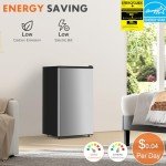 Sweetcrispy 3.2 Cu.Ft Mini Fridge with Freezer