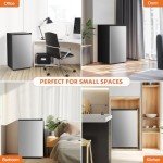 Sweetcrispy 3.2 Cu.Ft Mini Fridge with Freezer