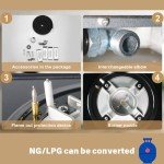 Noxton 2-Burner Gas Cooktop with Tempered Glass