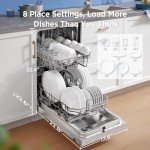 Midea Built-in Dishwasher with 8 Place Settings