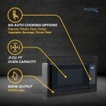 High Pointe 0.9 Cu. Ft. Black Microwave - 6 Modes