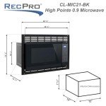 High Pointe 0.9 Cu. Ft. Black Microwave - 6 Modes