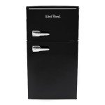 West Bend Retro Mini Fridge with Freezer - Black