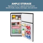 West Bend Retro Mini Fridge with Freezer - Black