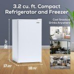 Igloo 3.2 Cu.Ft. Compact Refrigerator with Freezer