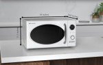 Emerson Retro Compact 800W Microwave Oven, White
