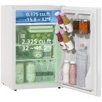 HOMCOM 2.5 Cu.Ft Mini Fridge with Freezer