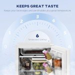 HOMCOM 2.5 Cu.Ft Mini Fridge with Freezer