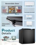 Feelfunn 1.7 Cu.Ft Mini Fridge with Freezer