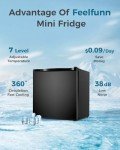 Feelfunn 1.7 Cu.Ft Mini Fridge with Freezer