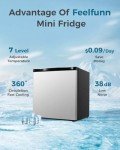 Feelfunn 1.7 Cu.Ft Mini Fridge with Freezer