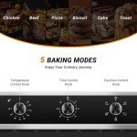 AMZCHEF 24" Electric Wall Oven with Rotisserie