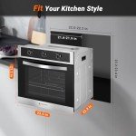 AMZCHEF 24" Electric Wall Oven with Rotisserie
