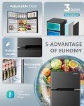 EUHOMY Mini Fridge with Freezer, 3.2 Cu.Ft