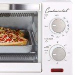 Continental Electric 4-Slice White Toaster Oven