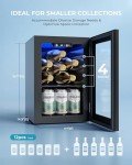 EUHOMY 6-Bottle Wine Cooler Refrigerator with Glass Door