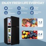 Compact 4.0 Cu. Ft. Mini Fridge with Freezer