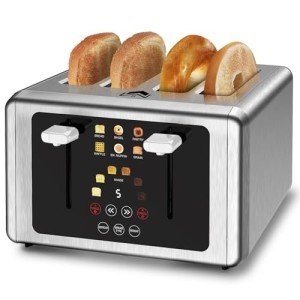 WUNLY 4-Slice Touchscreen Smart Toaster with Controls