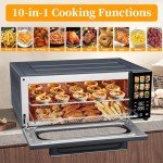 10-in-1 Air Convection Toaster Oven with LCD Display
