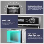 AMZCHEF 24" Built-in Electric Wall Oven