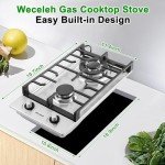 2-Burner Built-In Gas Cooktop with Dual Fuel
