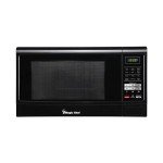Compact 1100 Watt Black Countertop Microwave Oven