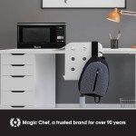 Compact 1100 Watt Black Countertop Microwave Oven