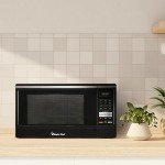 Compact 1100 Watt Black Countertop Microwave Oven