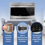 RecPro 1.0 Cu. Ft. Stainless Steel RV Microwave