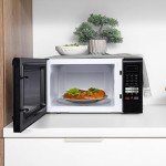 Compact 1100 Watt Black Countertop Microwave Oven