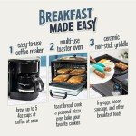 Nostalgia 3-in-1 Retro Breakfast Station in Black