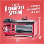 Nostalgia 3-in-1 Breakfast Station in Red