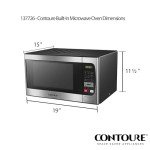 CONTOURE RV Built-In Microwave Oven, 900W Stainless Steel