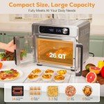 Romswi 26QT French Door Air Fryer Toaster Oven