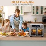 Romswi 26QT French Door Air Fryer Toaster Oven