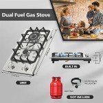 2-Burner Portable Gas Stove with Thermocouple Protection