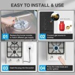 2-Burner Portable Gas Stove with Thermocouple Protection