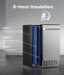 Ecozy 15" Under Counter Ice Maker Machine