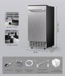 Ecozy 15" Under Counter Ice Maker Machine