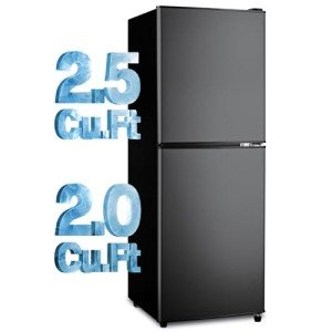 Anypro 4.1Cu.Ft Bottom Freezer Refrigerator - Black