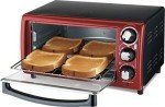 Hamilton Beach Red 4-Slice Toaster Oven