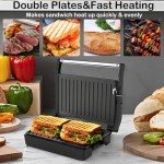 MUBENLIFE Non-Stick Electric Panini Press Grill