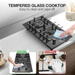 Nafewin 2-Burner Propane Gas Cooktop with Glass Top