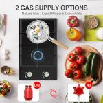 GIHETKUT 2 Burner Gas Cooktop for Outdoor Use