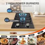 GIHETKUT 2 Burner Gas Cooktop for Outdoor Use