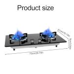 2-Burner Propane Gas Cooktop with Glass Surface