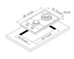 12" Dual Fuel Gas Cooktop with 2 Burners