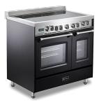 Verona 36-Inch Electric Double Oven Range - Matte Black